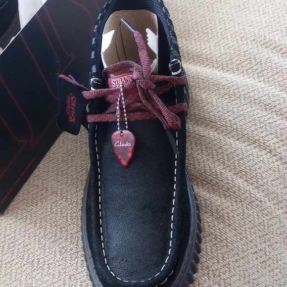 Clarks Black and Red Chukka Boots